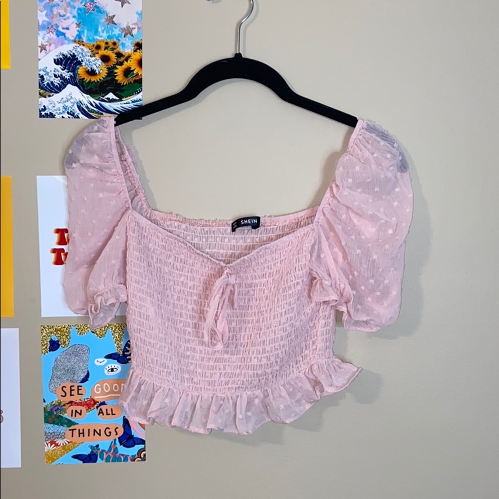 Pink girly crop top